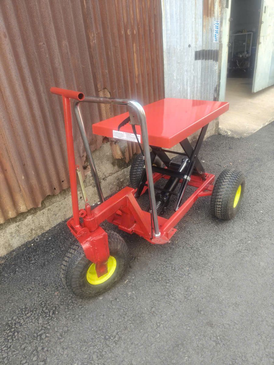 Xe nâng bàn 500kg 3 bánh béo