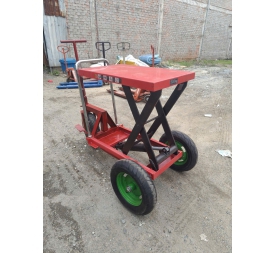 XE NÂNG KÉO CHẬU 500KG NÂNG CAO 9 TẤT SỬ DỤNG 3 BÁNH XE TAY GA